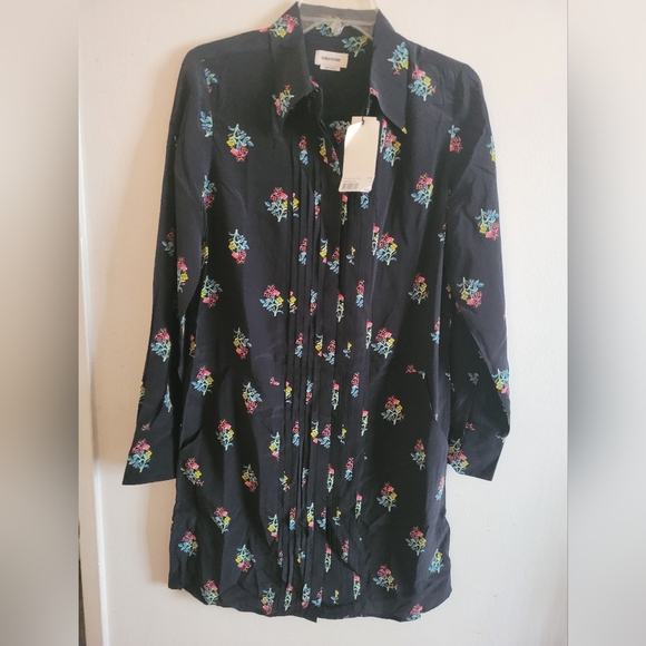 Zadig & Voltaire Rougi Floral Long Sleeve Silk Shirtdress - Picture 5 of 10